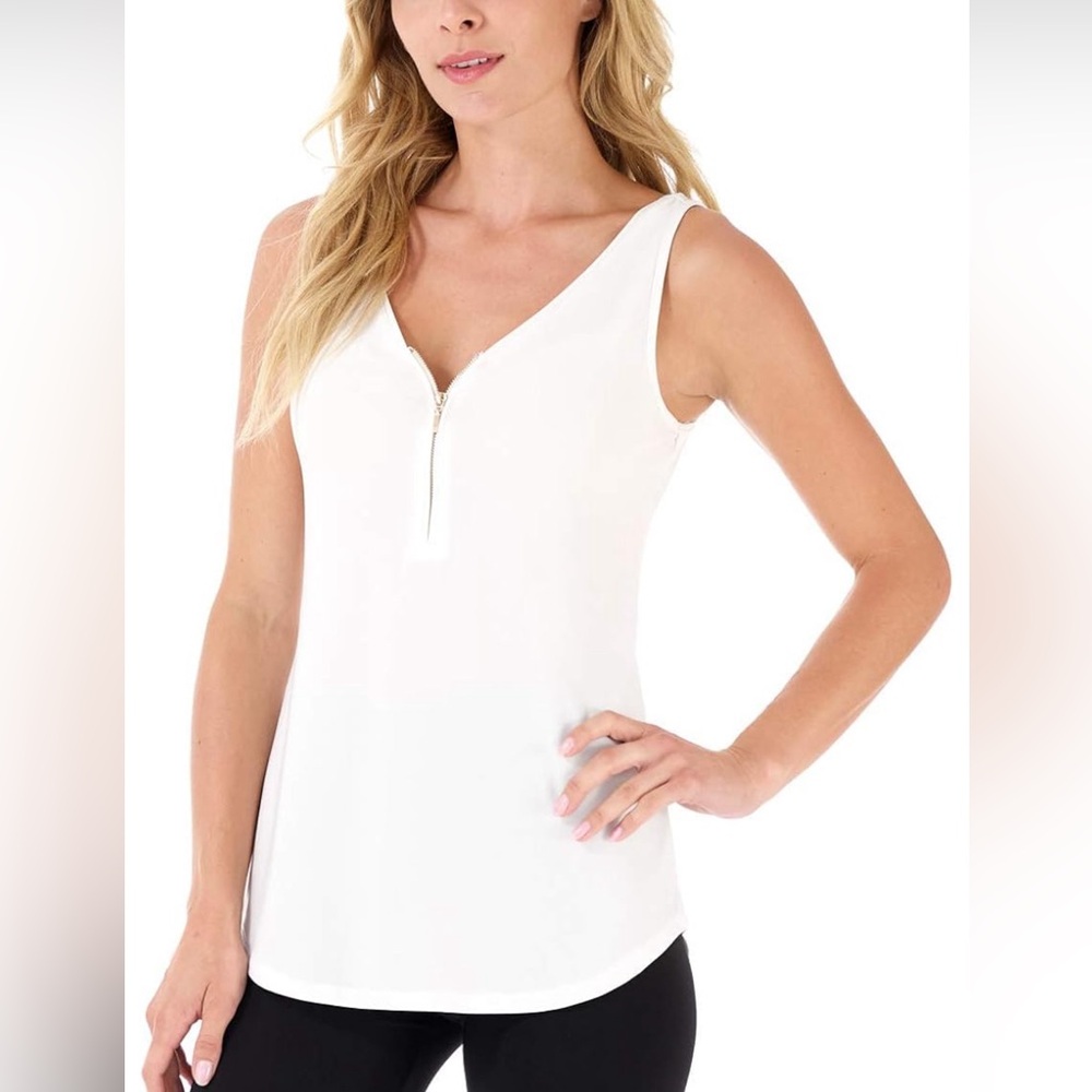 L Ardene Ultra Soft and Chic Tank Top w/Front Zipper Detail